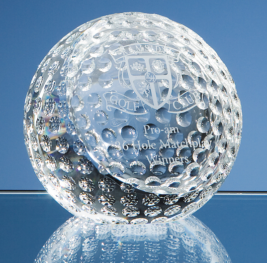 Large image for Optical Crystal Golf Ball Paperweight
